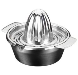 Saftpresse, Edelstahl, 2-teilig, silber