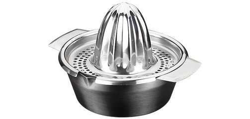 Saftpresse, Edelstahl, 2-teilig, silber