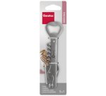 5-in-1 sommeliermes, van roestvrij staal, zilver