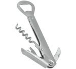 5-in-1 sommeliermes, van roestvrij staal, zilver