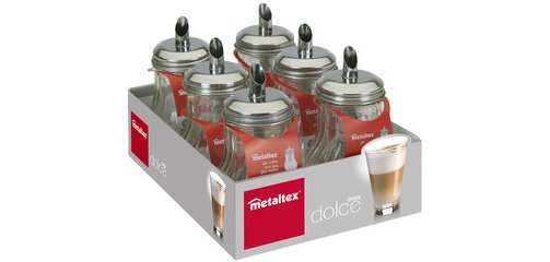 Dosierzuckerbehälter "Dolce", rund, im Display
