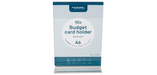 Porte-visuel Budget, A6 portrait, droit