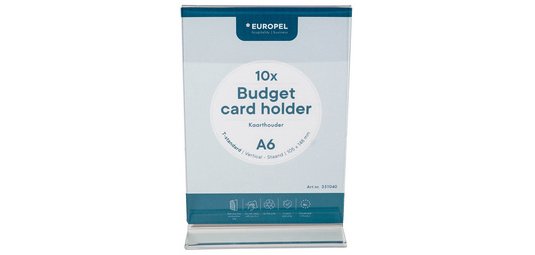Budget Display Holder, A6 Portrait, Upright