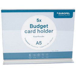 Budget visuele houder, A5 liggend, recht