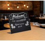 Table slate, A5 landscape, set of 5, black