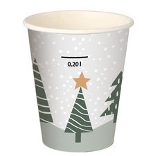 Cardboard cup 'Winter Forest', 0.2 l