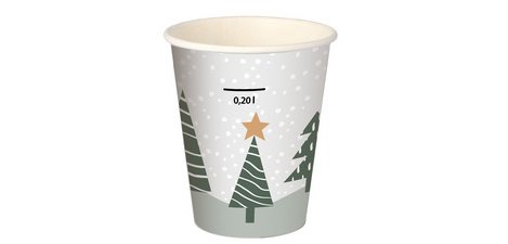 Gobelet en carton 'Winter Forest', 0,2 l