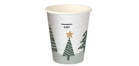 Cardboard cup 'Winter Forest', 0.2 l