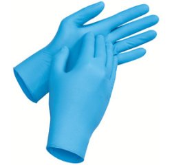 Beschermende wegwerphandschoen u-fit, maat S, blauw