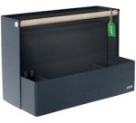 Organiseur de bureau avec poignée en bois, tissu