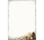 papier Enveloppe à motif de Noël 'Beige Christmas Candle'