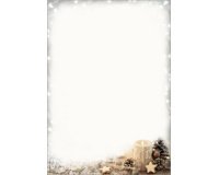 papier Enveloppe à motif de Noël 'Beige Christmas Candle'