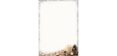 papier Enveloppe à motif de Noël 'Beige Christmas Candle'