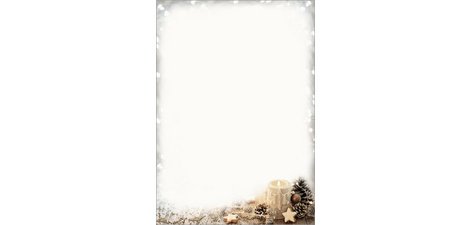 papier Enveloppe à motif de Noël 'Beige Christmas Candle'