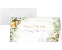 Carte de Noël 'Bells', format long paysage
