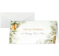 Christmas Card 'Bells', long landscape format