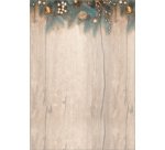 Enveloppe à motif de Noël 'Golden Greens', long
