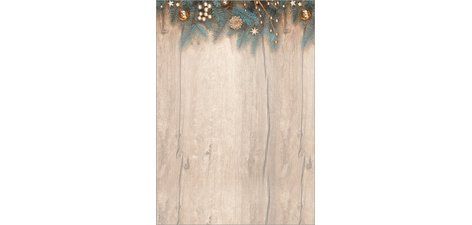 Enveloppe à motif de Noël 'Golden Greens', long
