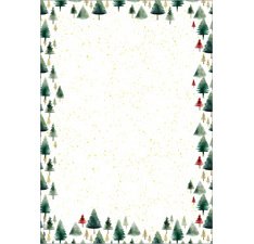 Papier à motif de Noël 'Little Pines' A4, 100 feuilles
