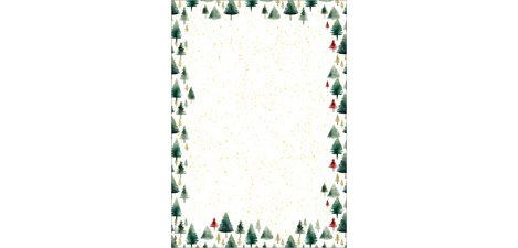 Papier à motif de Noël 'Little Pines' A4, 100 feuilles