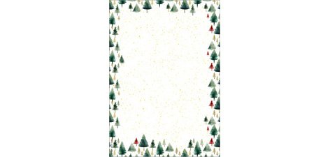 Papier à motif de Noël 'Little Pines' A4, 100 feuilles