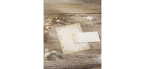 Enveloppe à motif de Noël 'Golden Christmas', long