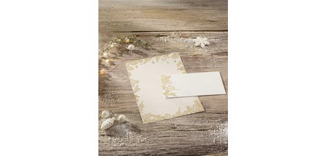 Enveloppe à motif de Noël 'Golden Christmas', long