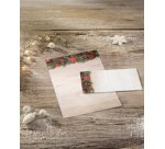 papier Enveloppe à motif de Noël 'Chalet Style', format long