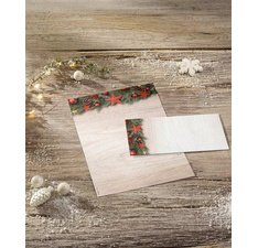 papier Enveloppe à motif de Noël 'Chalet Style', format long