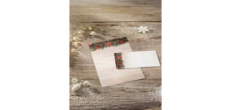 papier Enveloppe à motif de Noël 'Chalet Style', format long