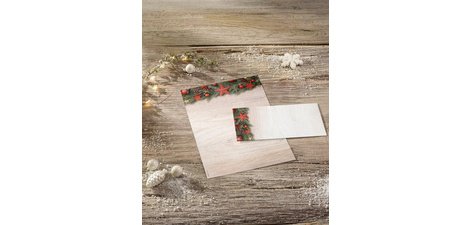 papier Enveloppe à motif de Noël 'Chalet Style', format long