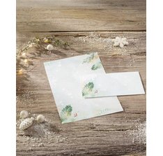 papier Enveloppe motif de Noël 'Christmas Forest Watercolor'