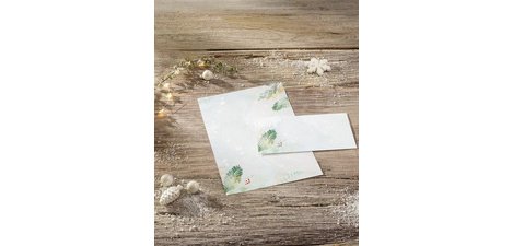 papier Enveloppe motif de Noël 'Christmas Forest Watercolor'