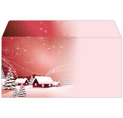 Enveloppe à motif de Noël 'Silent Night', format long