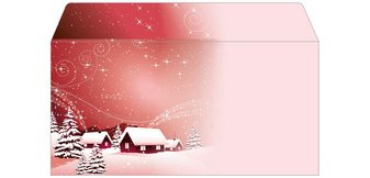 Enveloppe à motif de Noël 'Silent Night', format long