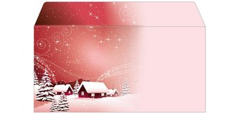 Enveloppe à motif de Noël 'Silent Night', format long