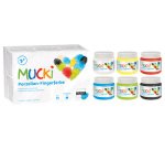 Gouache aux doigts pour porcelaine 'MUCKI', set de 6