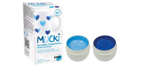 Finger gouache for porcelain 'MUCKI', set of 2