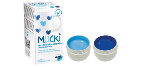 Gouache aux doigts pour porcelaine 'MUCKI', set de 2