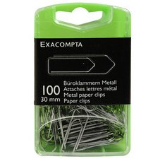 Boîte de 100 attaches lettres métal 30mm - Argent