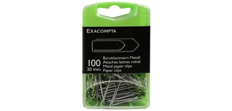 Boîte de 100 attaches lettres métal 30mm - Argent