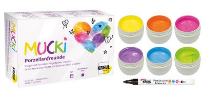 Gouache aux doigts pour porcelaine 'MUCKI', kit