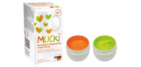 Gouache aux doigts pour porcelaine 'MUCKI', set de 2