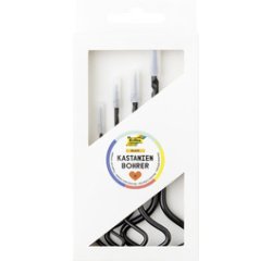 Set de vrilles pour châtaignes, inox, 4 pièces, noir