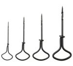 Set de vrilles pour châtaignes, inox, 4 pièces, noir
