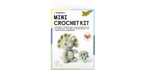 Mini-kit de crochet 'TRICERATOPS', motif dinosaure