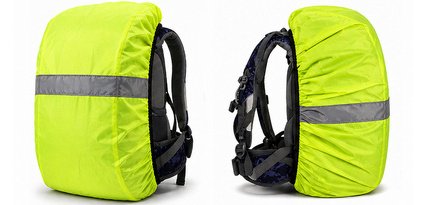 Housse imperméable pour sac à dos & cartable, jaune fluo
