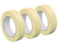 Ruban de papier crêpé, 30 mm x 50 m, lot de 3, crème