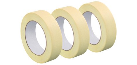 Ruban de papier crêpé, 30 mm x 50 m, lot de 3, crème