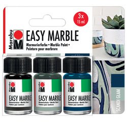 Peinture à marbrer Easy Marble SCANDI GLAM, 3x 15 ml